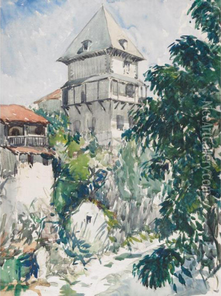 View Of Rothenburg Tower, Summer Oil Painting - Emile-Othon Friesz