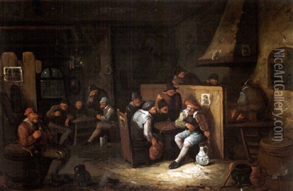 Gesellschaft In Einem Interieur Oil Painting - Egbert van Heemskerck the Younger
