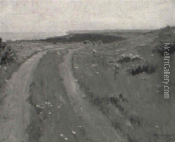 The Cliff Road, Montauk Oil Painting - William Langson Lathrop