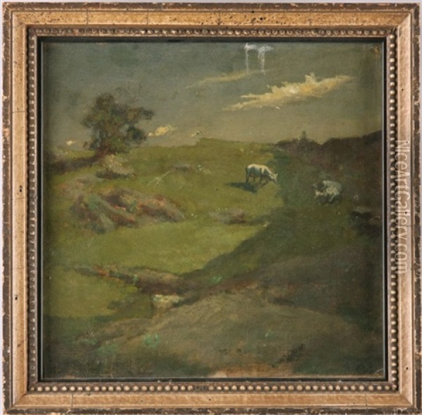Cows Oil Painting - Elliot Daingerfield