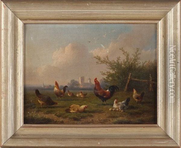 The Flock Oil Painting - Cornelis van Leemputten