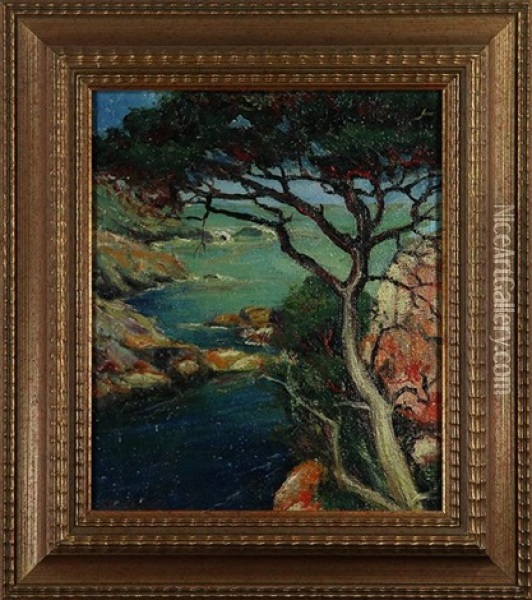California Coast Oil Painting - Arthur Merton Hazard