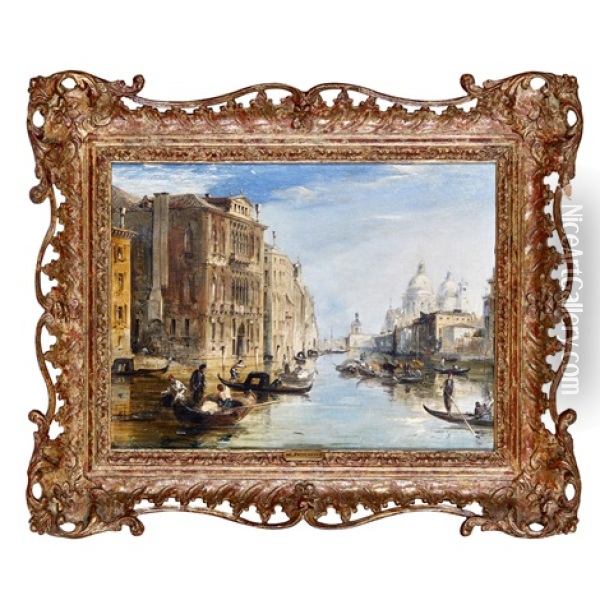 Looking Towards The Mouth Of The Grand Canal, Venice Oil Painting - Edward Pritchett