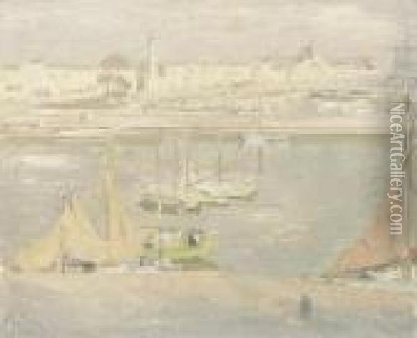 La Rochelle, The Harbour Oil Painting - William Nicholson