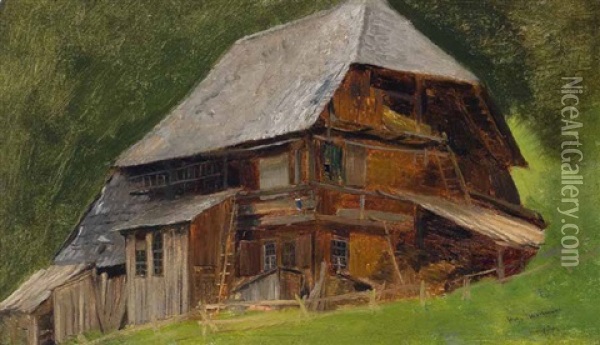 Bauernhaus (study) Oil Painting - Hugo Wilhelm Kauffmann