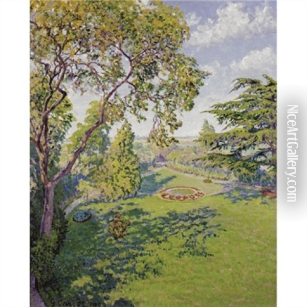 Le Parc En Ete Oil Painting - Gustave Camille Gaston Cariot