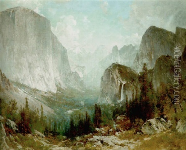 Gates Of Yosemite Oil Painting - Thomas Hill