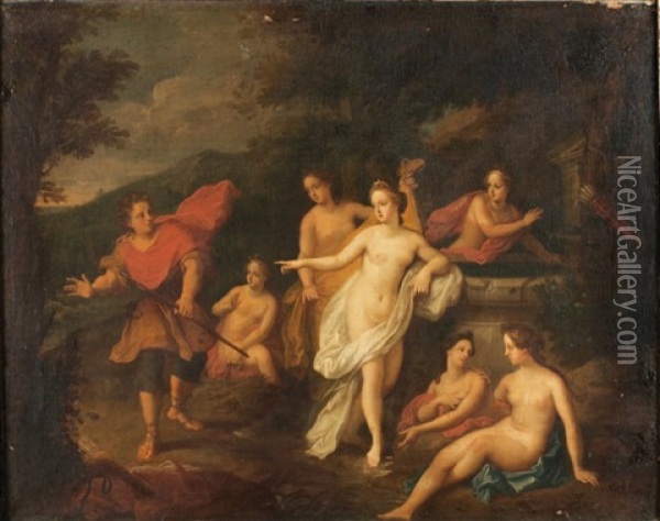 Diane Et Acteon Oil Painting - Louis de Boulogne the Younger