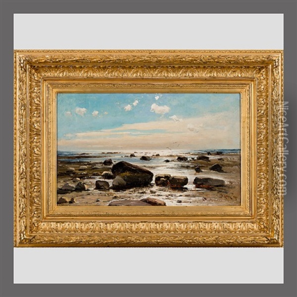 From The Baltic Shore Oil Painting - Yuliy Yulevich (Julius) Klever