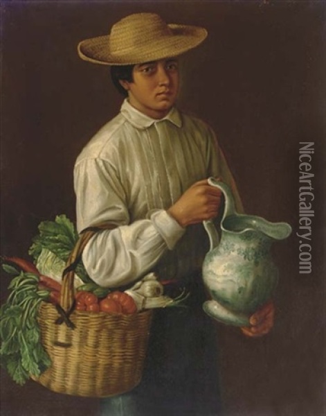 El Mandadero Oil Painting - Jose Agustin Arrieta