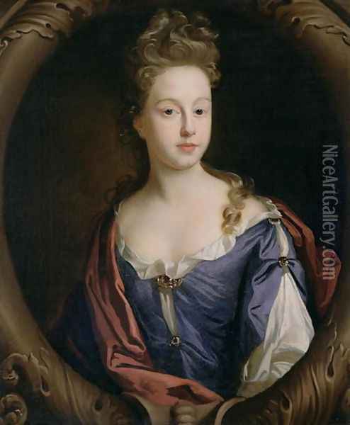 Frances Hales, c.1680-90 Oil Painting - John Riley