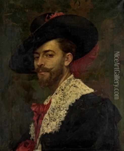 Retrato De Caballero Oil Painting - Nicolas Megia Marquez