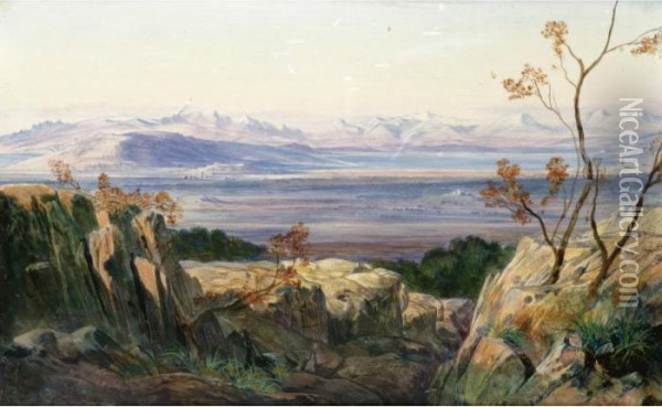 Albania Oil Painting - Edward Lear