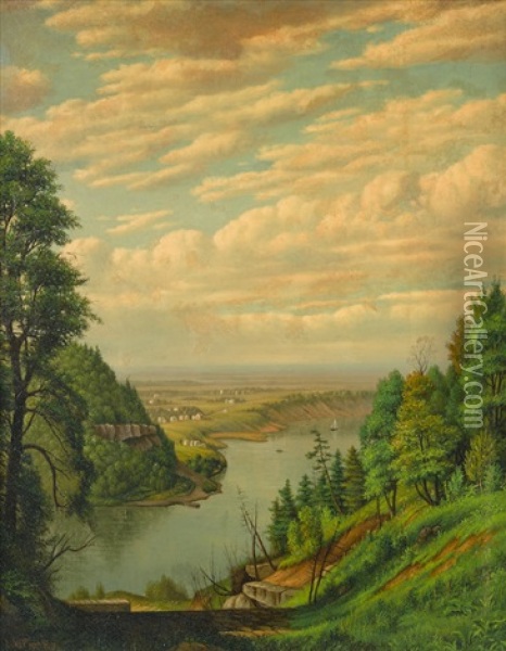 River View Oil Painting - Levi Wells Prentice