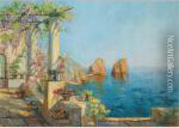 Capri Oil Painting - Georges Lapchine