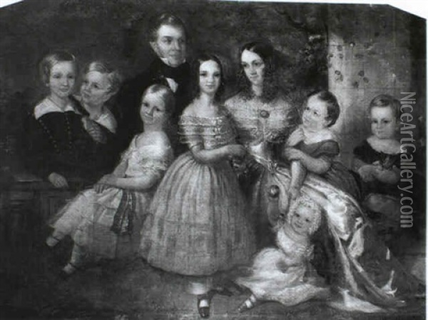 The Fremlin Family, Brewers Of Kent Oil Painting - Richard Buckner