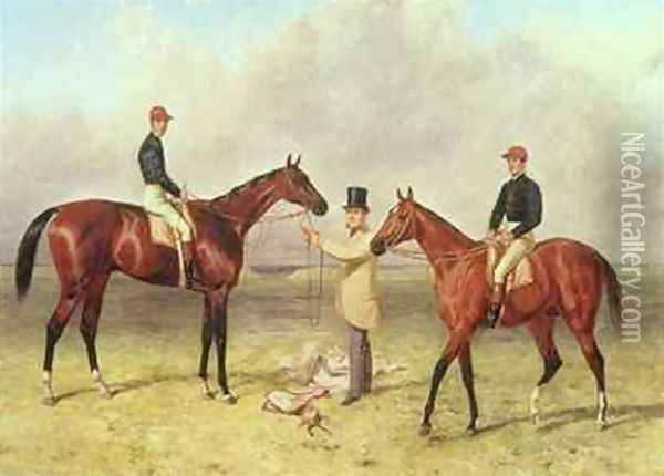 L to R Lord Lyon Winner of the Derby Oil Painting - Harry Hall