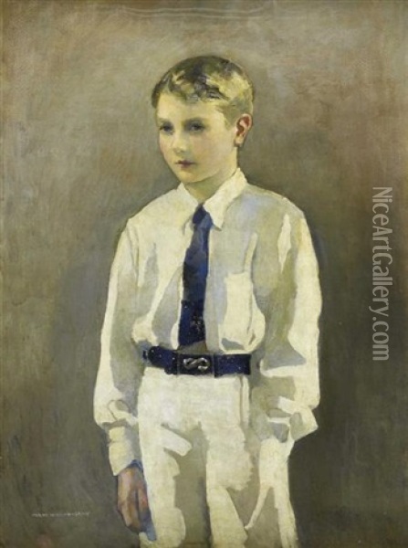 Portrait Of A Boy Oil Painting - Norah Neilson Gray