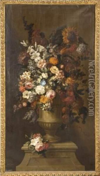 Bouquet De Fleurs Oil Painting - Johannes Lotyn