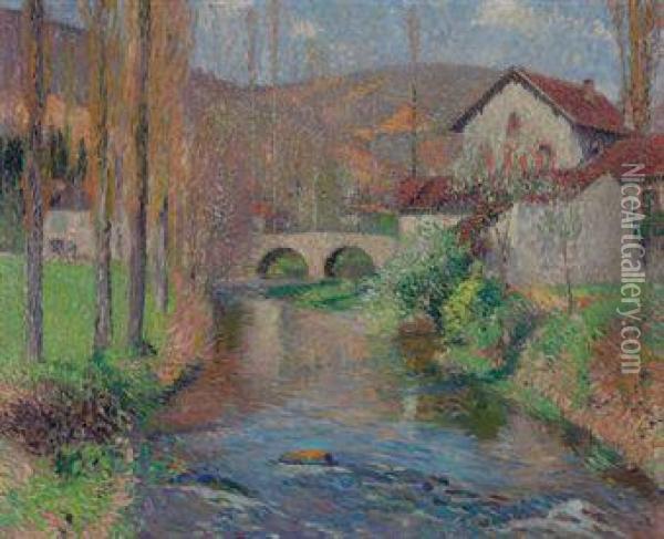 Le Pont Par Toulouse Oil Painting - Henri Martin