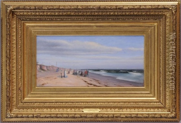 The Bluffs At Long Branch Oil Painting - Francis Augustus Silva