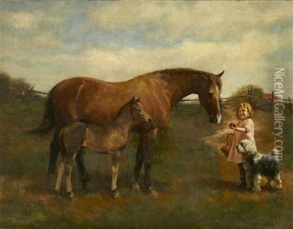 An Apple For The Horses Oil Painting - Paul Giovanni Wickson