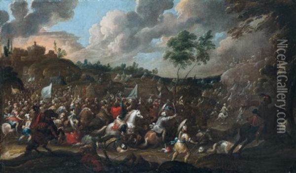 La Bataille De Clavijo Oil Painting - Pauwels Casteels