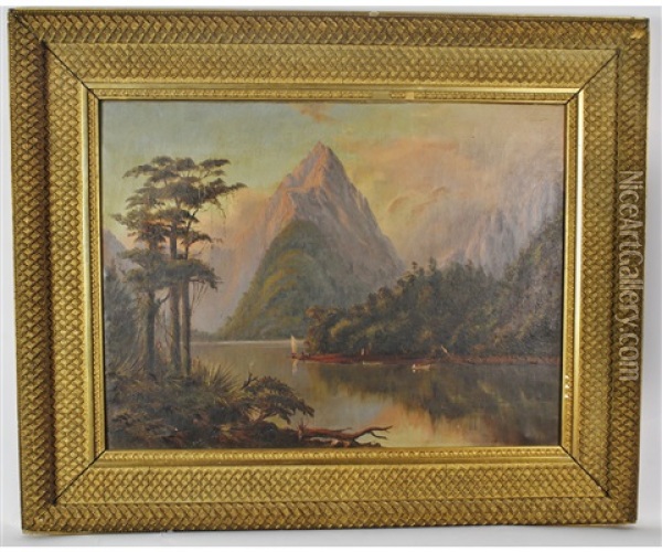 Mitre Peak, Milford Sound, South Island Oil Painting - Ernest Arthur Chapman