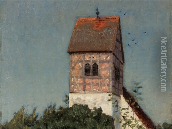 Church In The Mark Oil Painting - Paul Vorgang