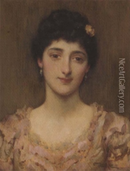 Portrait Of A Girl Oil Painting - William A. Breakspeare