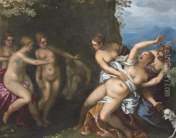 Diana And Callisto Oil Painting - Hans Rottenhammer the Elder