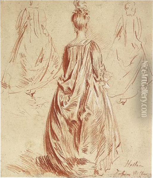 Etudes D'apres Watteau. Oil Painting - Paul Cesar Helleu