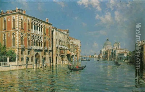 A View Of The Grand Canal Oil Painting - Bernardo Hay