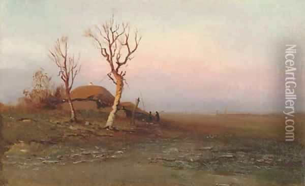 Early evening Oil Painting - Arkhip Ivanovich Kuindzhi