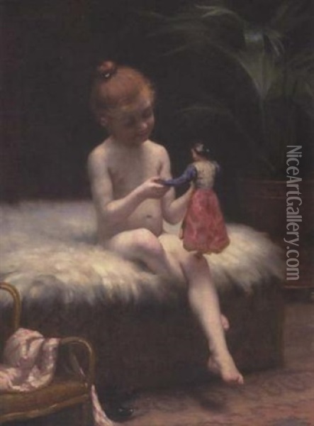 The Dancing Doll Oil Painting - Paul Peel