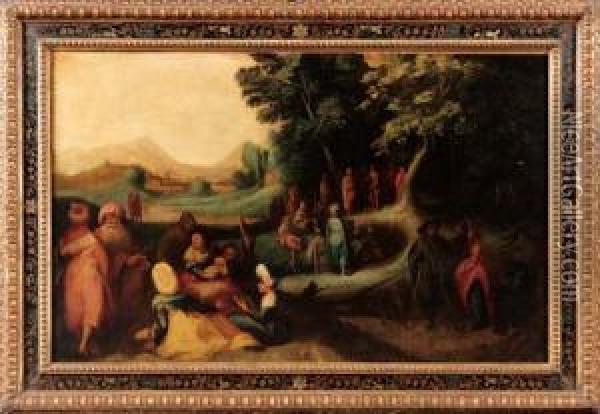 Predica Di San Giovanni Battista Oil Painting - Karel Van Mander
