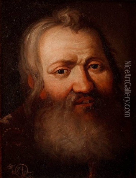 Portret Brodatego Mezczyzny Oil Painting - Aleksandr Osipovich Orlovsky