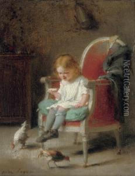 Feeding Time Oil Painting - Paul Constant Soyer