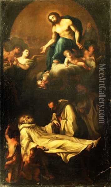 Transito Di San Romualdo Oil Painting - Francesco (Imperiali) Ferdinandi