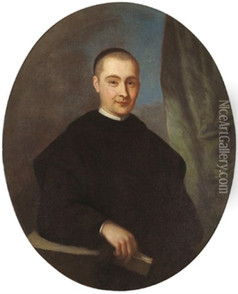 Ritratto Di Giovane Prelato Oil Painting - Alessandro Longhi