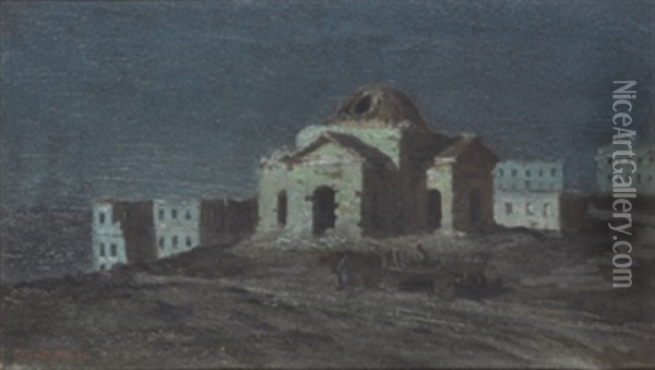 Manskensnatt Over Sevastopol Oil Painting - Gavril Pavlovich Kondratenko