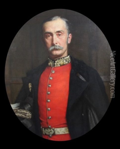 Portrait Of Colonel Charles Douglas Learoyd Cockburn Cbe Oil Painting - William Logsdail