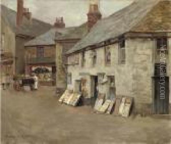 The Post Office, Newlyn Oil Painting - Stanhope Alexander Forbes