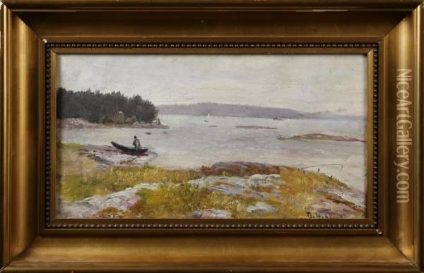 Landskap Oil Painting - Olof Hermelin
