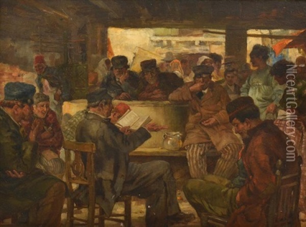 Cafe Society Oil Painting - William Henry Pike