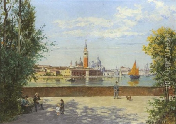 Blick Auf S. Giorgio Maggiore In Venedig Oil Painting - Antonietta Brandeis