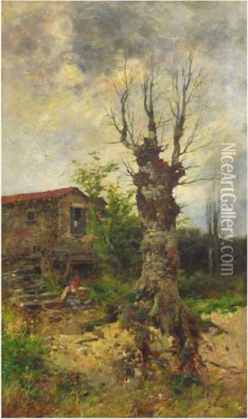 Arbol Oil Painting - Jose Armet Y Portanell