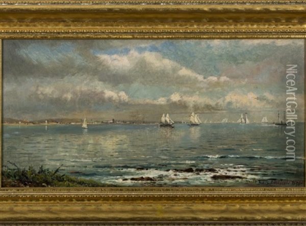 Yacht Race Oil Painting - Edmund Darch Lewis