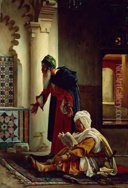 Arabs at Prayer Oil Painting - Jean Jules Antoine Lecomte du Nouy