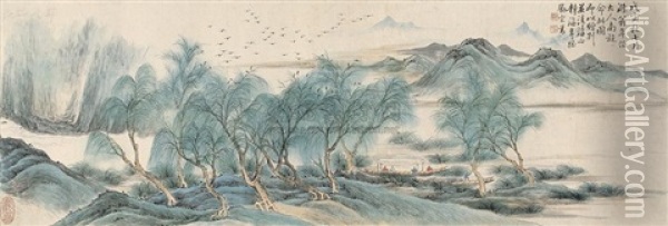 Boating Oil Painting -  Li Zongwan